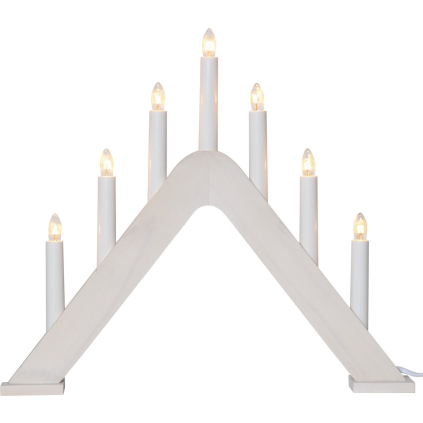 Adventní svícen výška 36 cm Star Trading Jarve - bílý