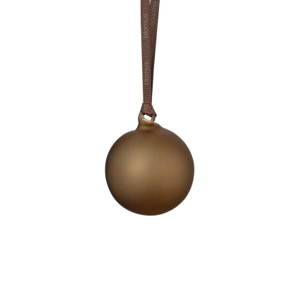 Sada 4 vánočních ozdob průměr 7 cm Blomus JUHLA - hnědoměděná