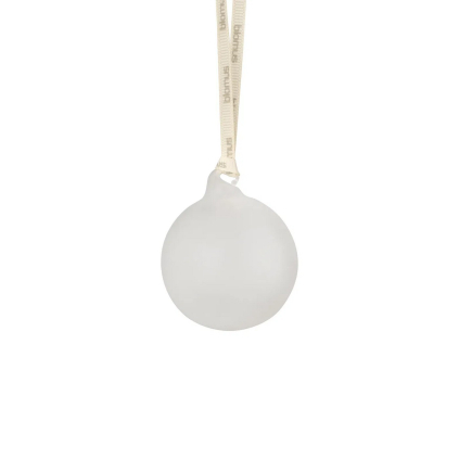 Sada 4 vánočních ozdob průměr 7 cm Blomus JUHLA - bílá