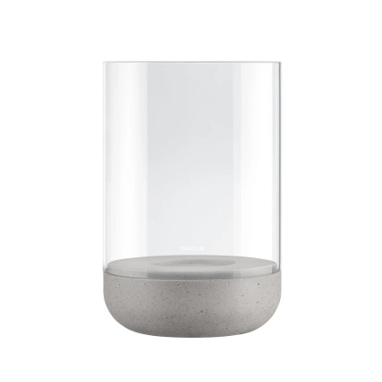 Svícen výška 22,5 cm Blomus CALMA - světle šedý