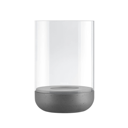 Svícen výška 22,5 cm Blomus CALMA - tmavě šedý