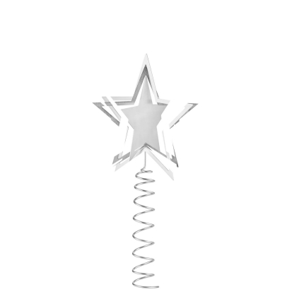 Vánoční hvězda na stromeček výška 26 cm Blomus KITAI - stříbrná