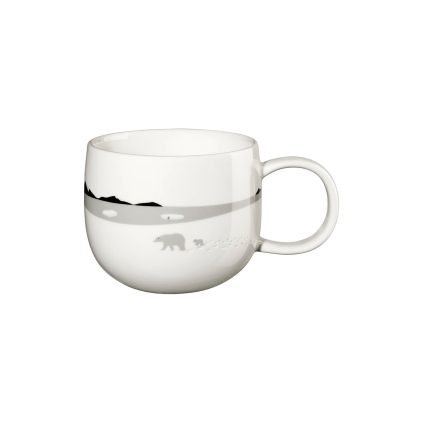 Porcelánový hrnek s uchem 400 ml JOY NORT POLE ASA Selection - bílý