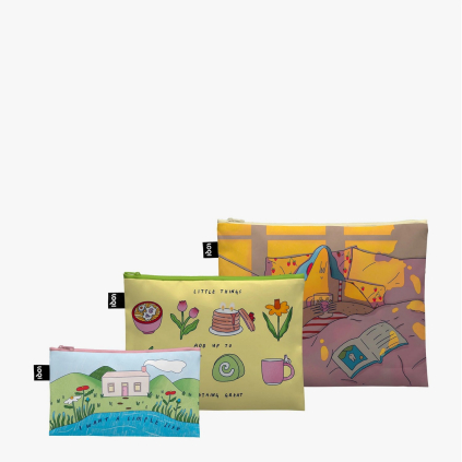 Taštičky na zip 3 ks LOQI ROSI TOOTH Exactly Where You Are