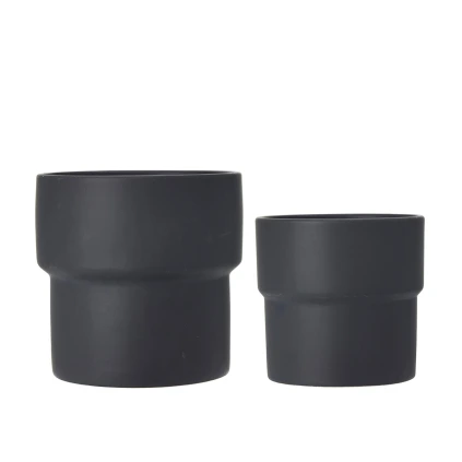 Keramické květináče 2 ks Wikholm Form SOFIE - černé