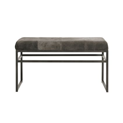 Semišová lavice šířka 90 cm Muubs BRONX - černá