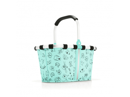 Dětský košík Reisenthel Carrybag XS kids Cats and dogs mint