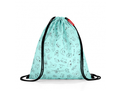 Pytlík na záda Reisenthel Mysac kids Cats and dogs mint