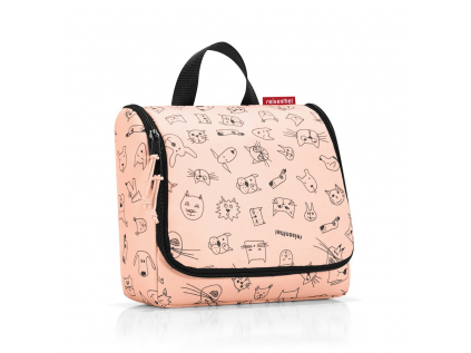 Dětská kosmetická taštička Reisenthel Toiletbag kids Cats and dogs rose