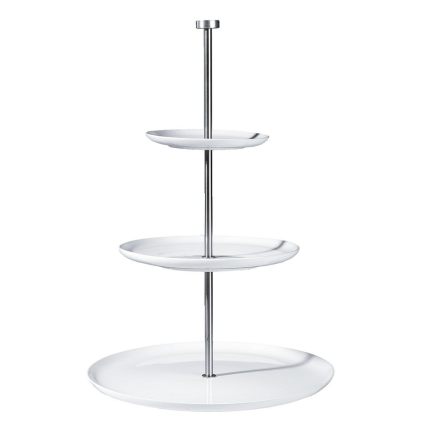 Třípatrový etažér A TABLE ASA Selection, kulatý - bílý