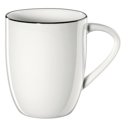 Hrnek s proužkem 350 ml A TABLE LIGNE NOIR ASA Selection - bílý