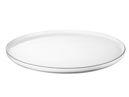 Mělký talíř s proužkem 27 cm OCO LIGNE NOIRE ASA Selection - bilý