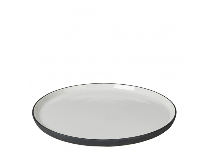 Dezertní talíř 28 cm Broste ESRUM - slonová kost/šedý