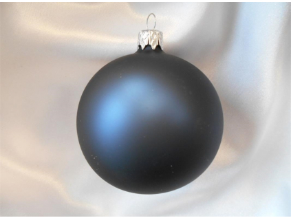 Velká vánoční koule 4 ks - tmavě modrá matná