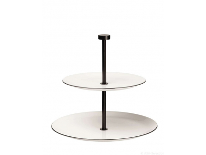 Dvoupatrový etažér 23,5 cm A TABLE LIGNE NOIR ASA Selection - slonová kost