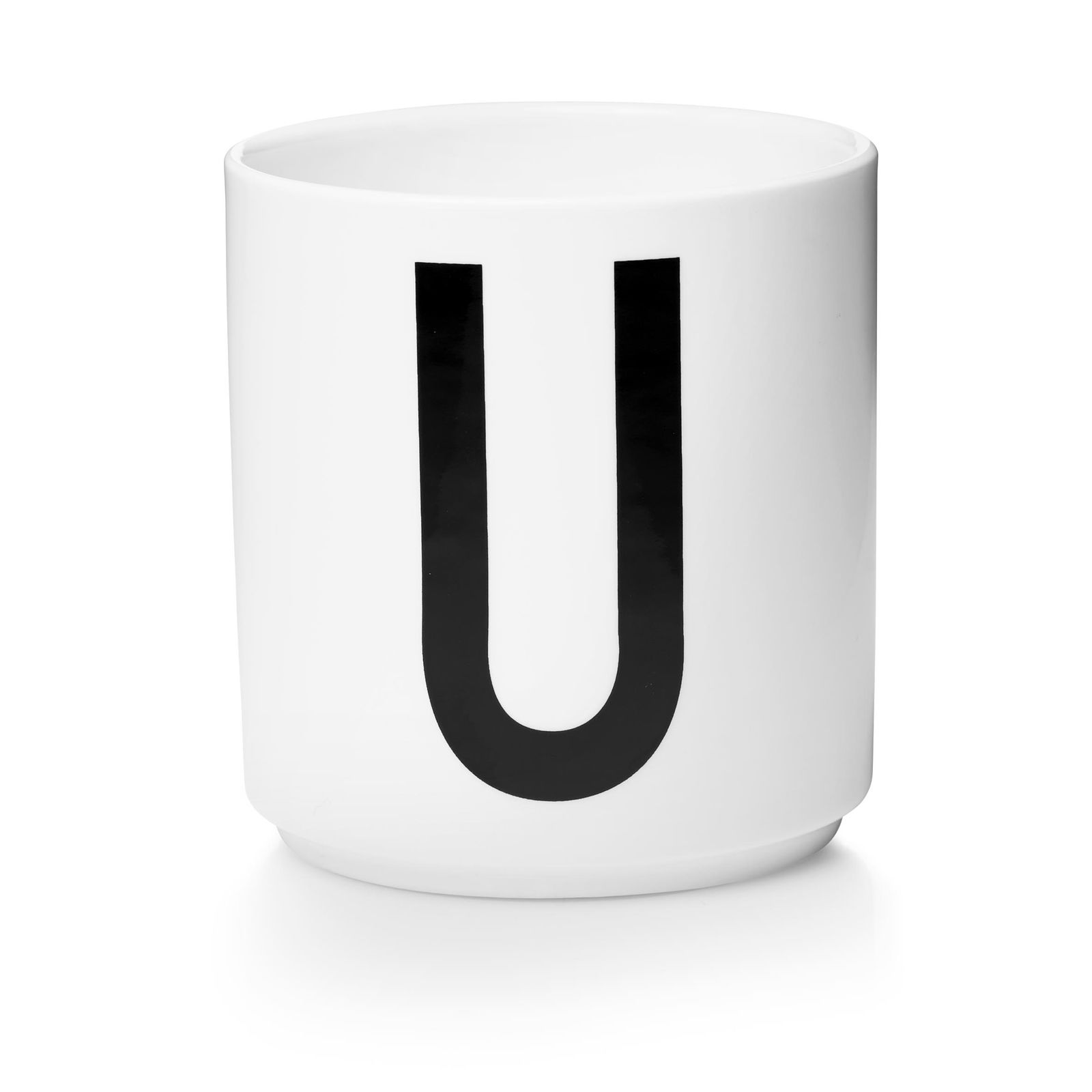 Porcelánový hrnek U DESIGN LETTERS - bílý