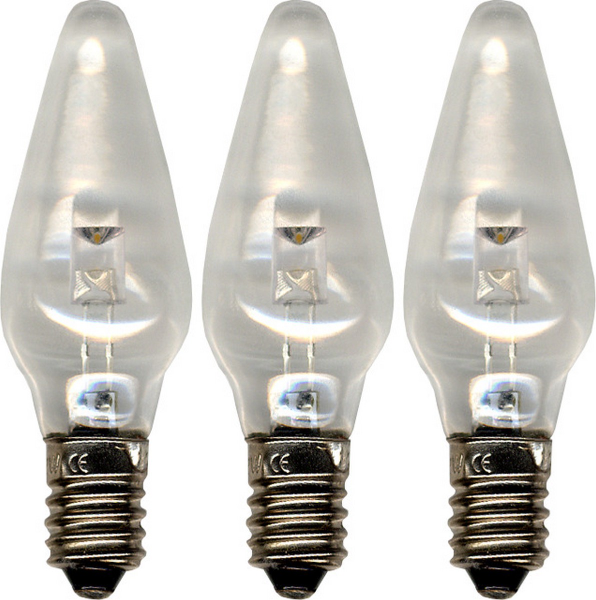 Sada 3 ks náhradní LED žárovky E10 10-55V Star Trading Universal LED - průhledná