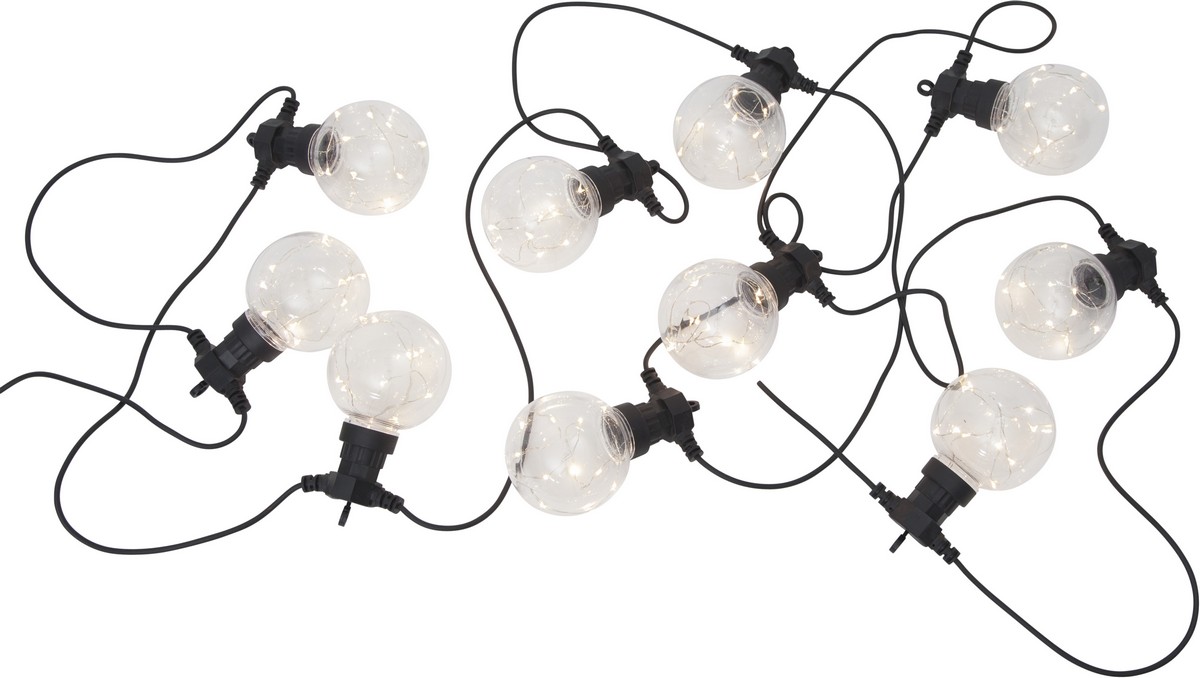 Venkovní světelný LED řetěz 10 světýlek délka 4,5 m Star Trading Big Circus - černý