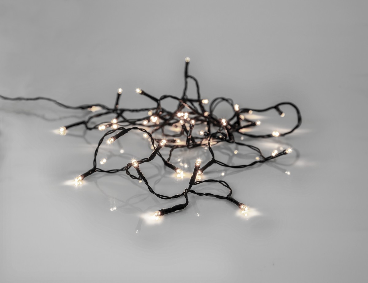 Venkovní světelný LED řetěz 40 světýlek délka 3 m Star Trading Cripsy Ice - černý
