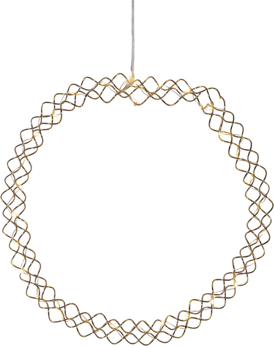Závěsná světelná dekorace průměr 30 cm Star Trading Hoop - zlatá