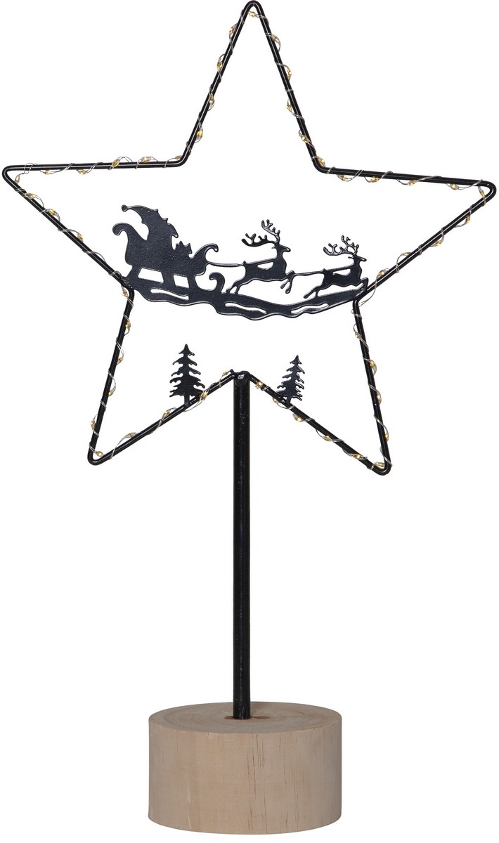 Svítící dekorace výška 40 cm Star Trading Glimta - černá