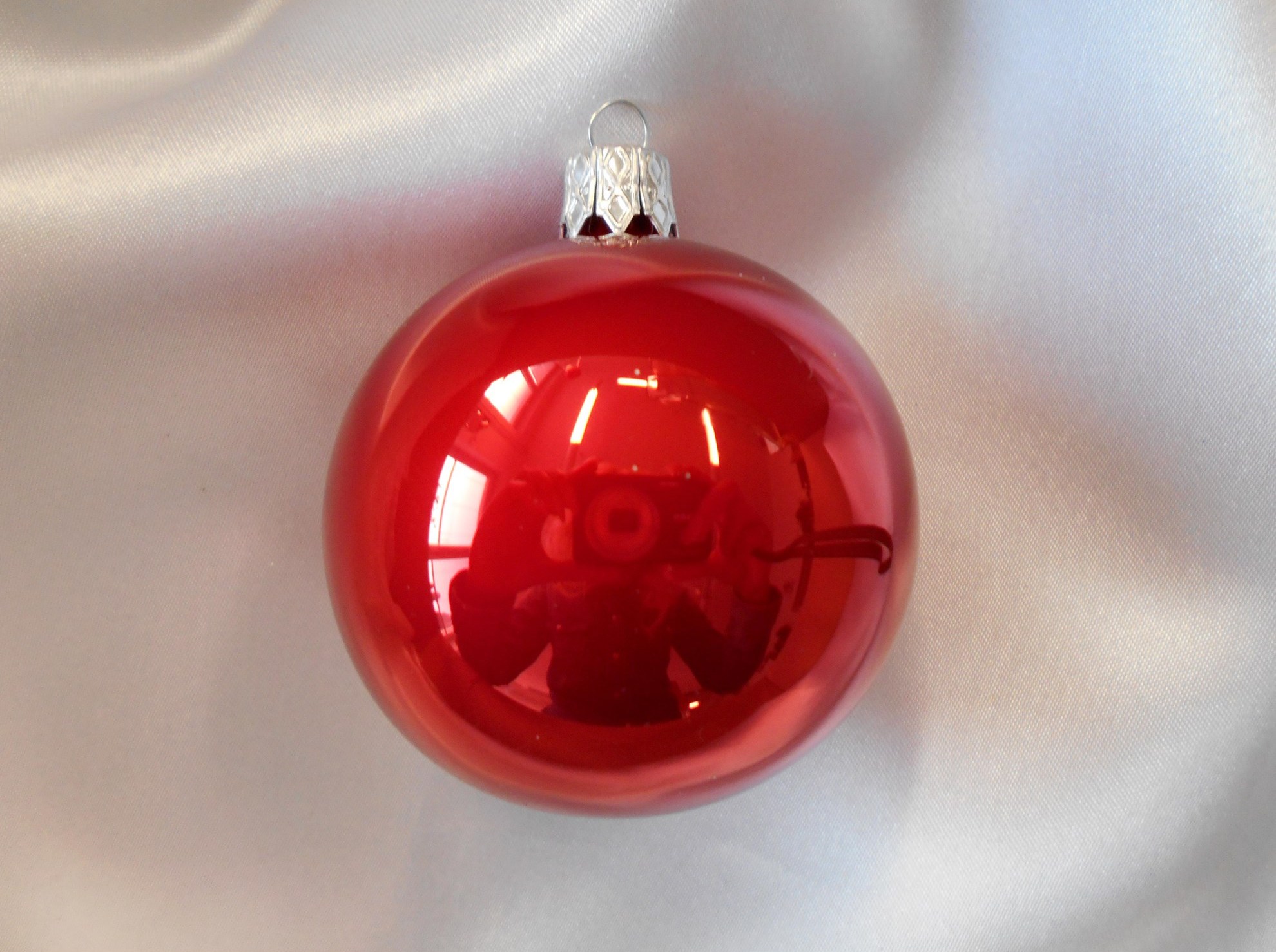 Vánoční ozdoby Velká vánoční koule 4 ks - tmavě červená lesklá
