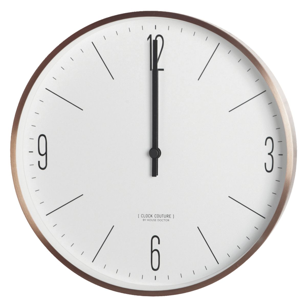 Nástěnné hodiny 30 cm CLOCK COUTURE House Doctor - bílé/růžové zlaté