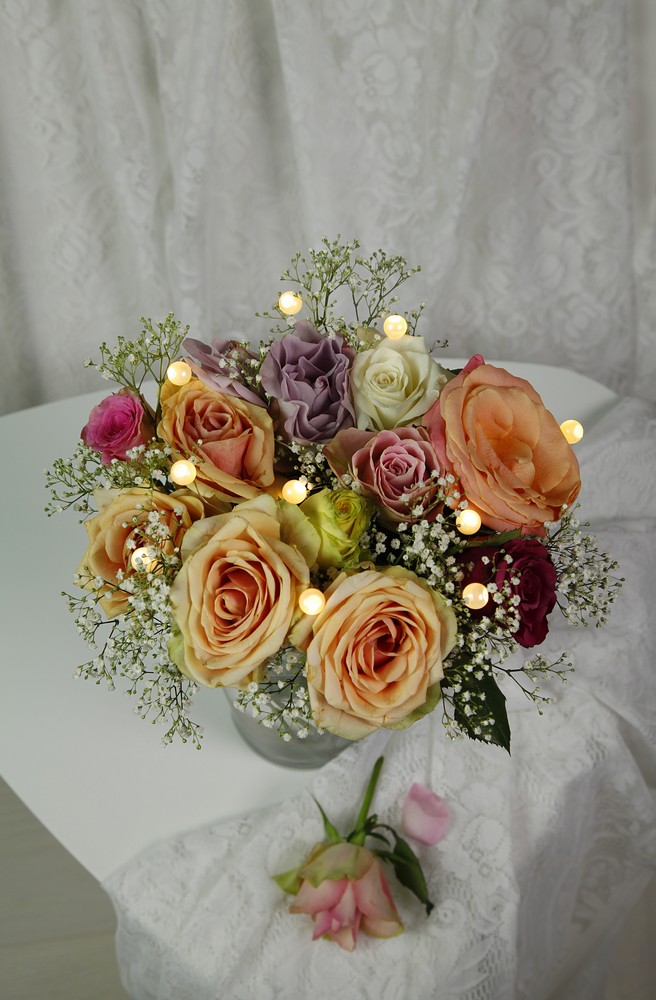 Světelná dekorace do květin STAR TRADING Flowers - perličky