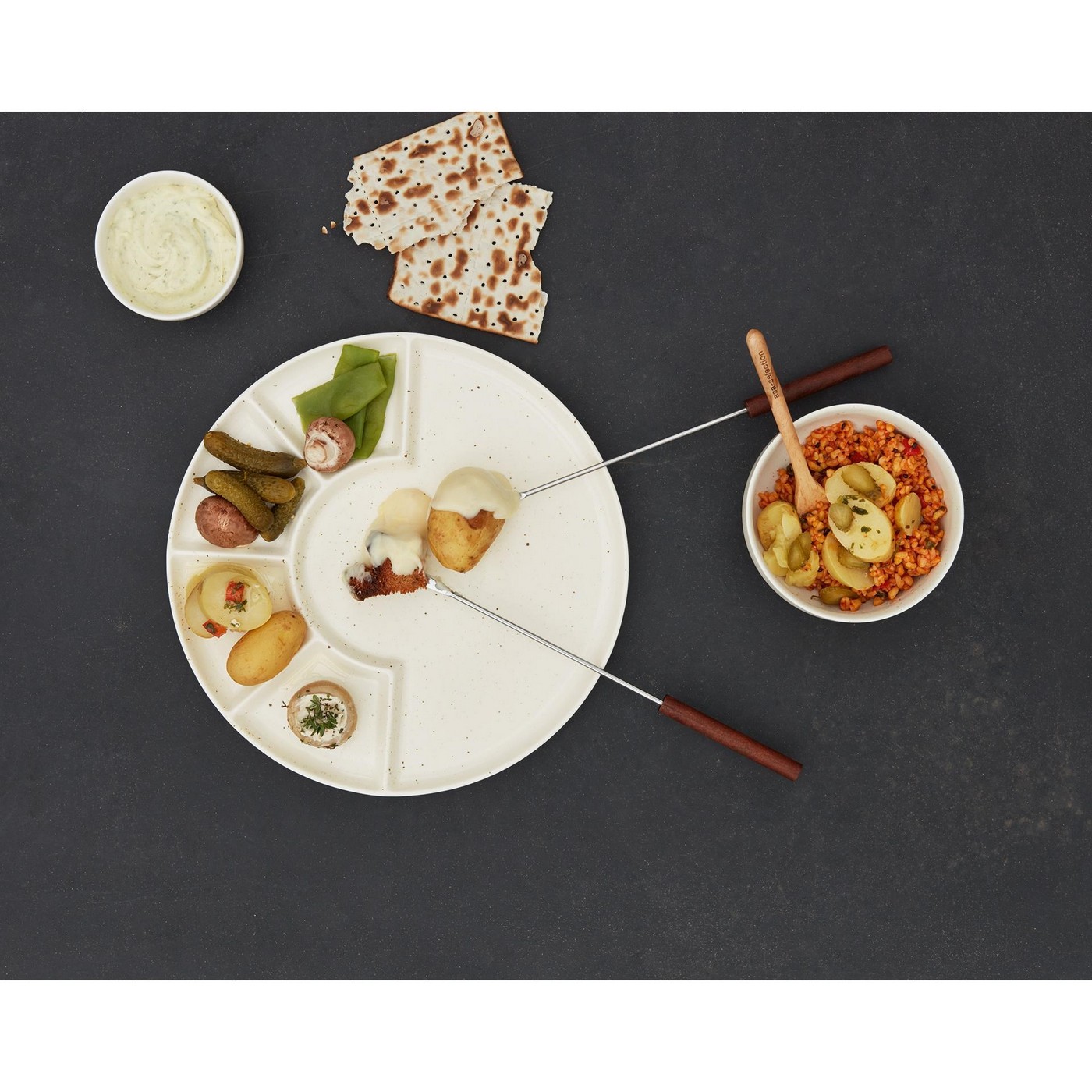Servírovací talíř průměr 24,2 cm COPPA SENCHA ASA Selection - krémový