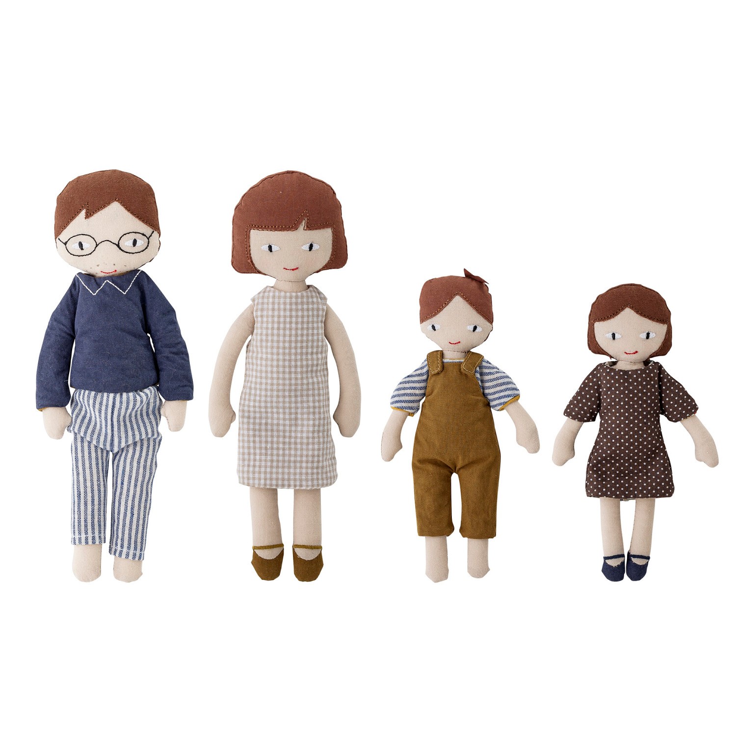 Sada 4 ks panenek WEBSTER DOLL Bloomingville - barevná