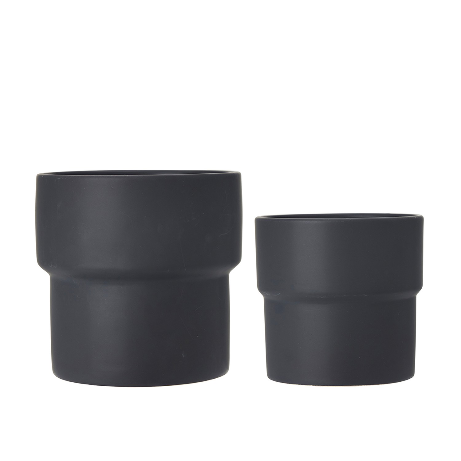 Keramické květináče 2 ks Wikholm Form SOFIE - černé