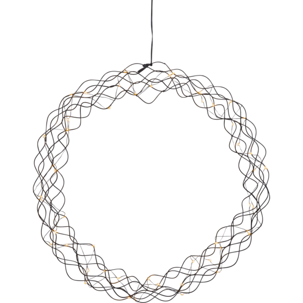 Závěsná světelná LED dekorace průměr 45 cm Star Trading Curl - černá