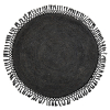Kulatý koberec 122 cm HILTON Bloomingville - černý
