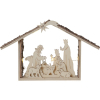 Dřevěný svítící betlém výška 16,5 cm Star Trading Yuletide - přírodní #2
