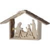 Dřevěný svítící betlém výška 16,5 cm Star Trading Yuletide - přírodní #5