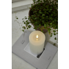 Vosková LED svíčka s časovačem výška 15 cm Star Trading Flamme Flow - bílá #4