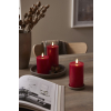 Vosková LED svíčka s časovačem výška 15 cm Star Trading Flamme Flow - červená #6