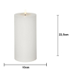 Vosková LED svíčka s časovačem výška 22,5 cm cm Star Trading Flamme Flow - bílá #10