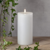 Vosková LED svíčka s časovačem výška 22,5 cm cm Star Trading Flamme Flow - bílá
