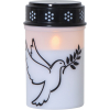 Hřbitovní LED svíčka s časovačem výška 12 cm Star Trading Dove - bílá #2
