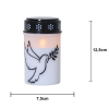 Hřbitovní LED svíčka s časovačem výška 12 cm Star Trading Dove - bílá #5