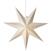 Vánoční papírová hvězda průměr 45 cm Star Trading Plain - bílá