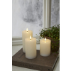 Vosková LED svíčka s časovačem výška 17,5 cm Star Trading Flamme Flow - bílá #5