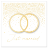 Svatební přání 8x8 cm Artebene Just Married with Rings