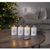Sada 4 ks LED svíček Star Trading Flamme Advent - bílá #10