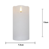 LED svíčka výška 15 cm Star Trading Flamme Rustic - bílá #3