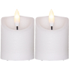 Sada 2 ks LED svíček výška 7,5 cm Star Trading Flamme Rustic - bílá
