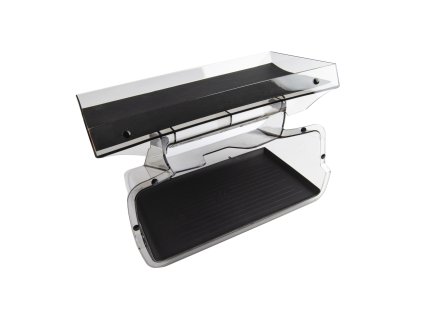 20082 storage box elvix for tesla model y 3 under screen transparent black black