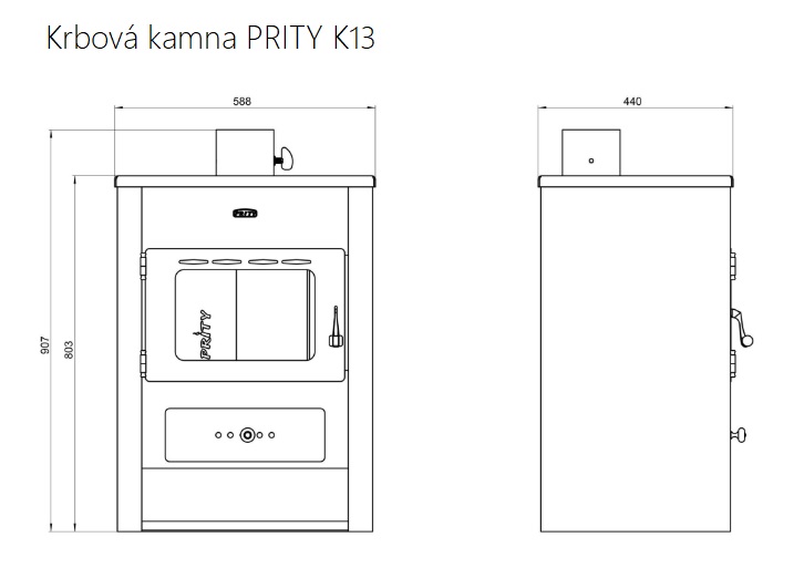 Krbová kamna PRITY K13