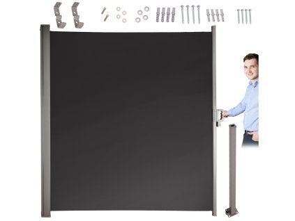 Lateral terrace awning retractable screen 180 grey 170181